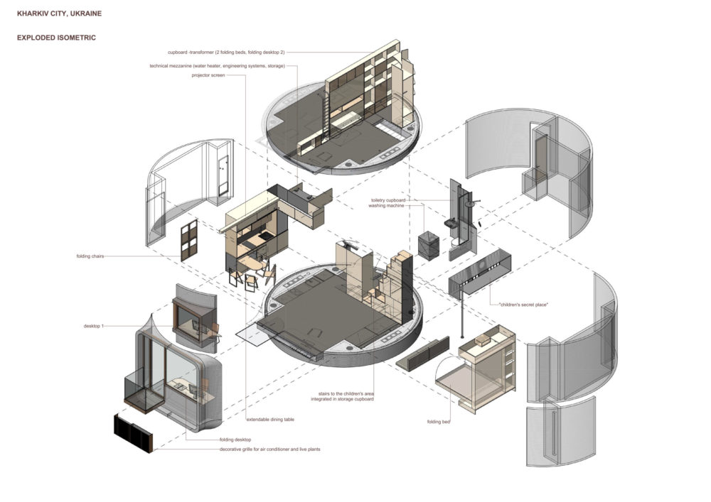 Схема жилого модуля.