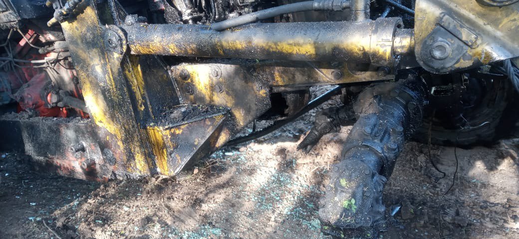 В Ізюмському районі трактор наїхав на вибуховий пристрій.