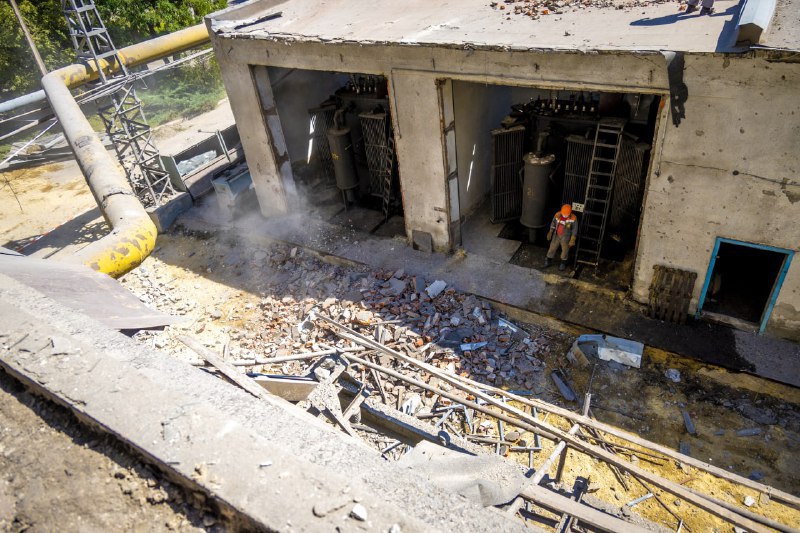 В мэрии показали, что осталось от ТЭЦ-3 после обстрела.