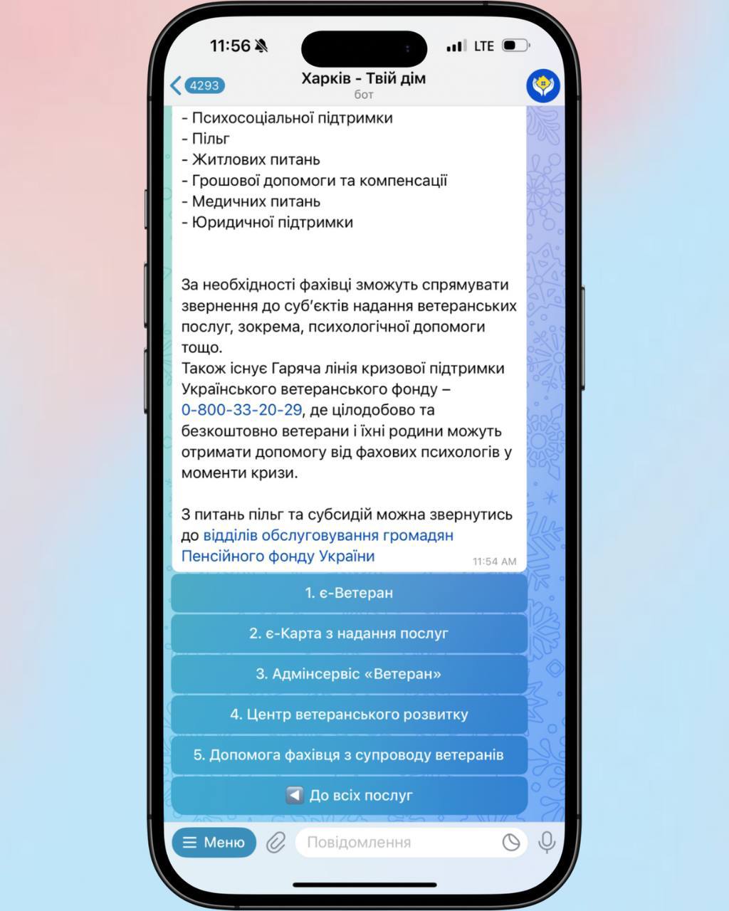 Пільги, вакансії, гранти: всі послуги для ветеранів в одному чат-боті фото 6 5