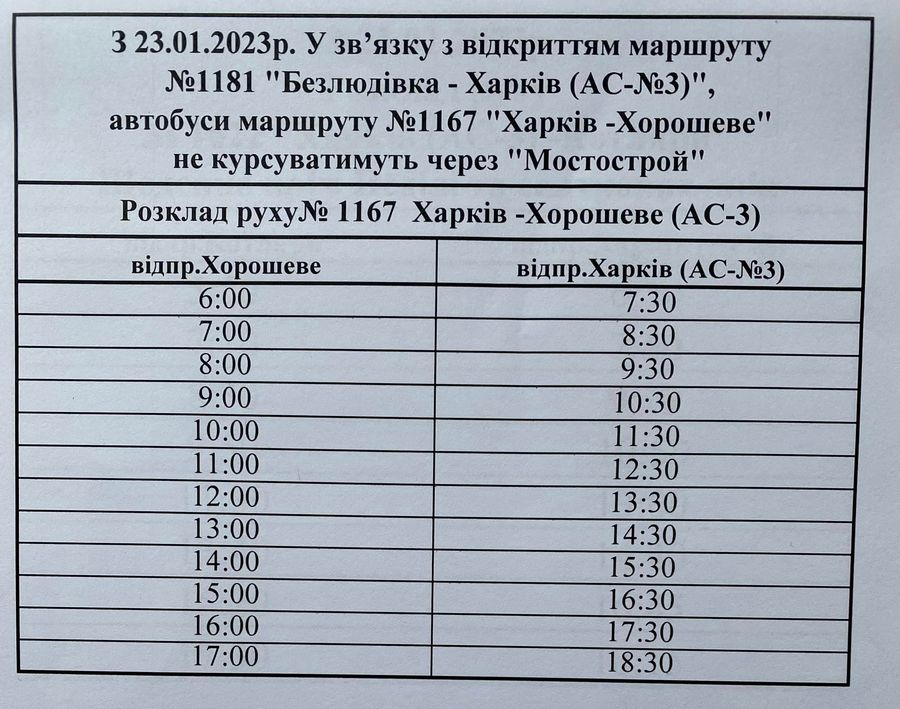 Из Безлюдовки в Харьков возобновляют автобусный маршрут с 23 января - фото: Безлюдовка ONLINE