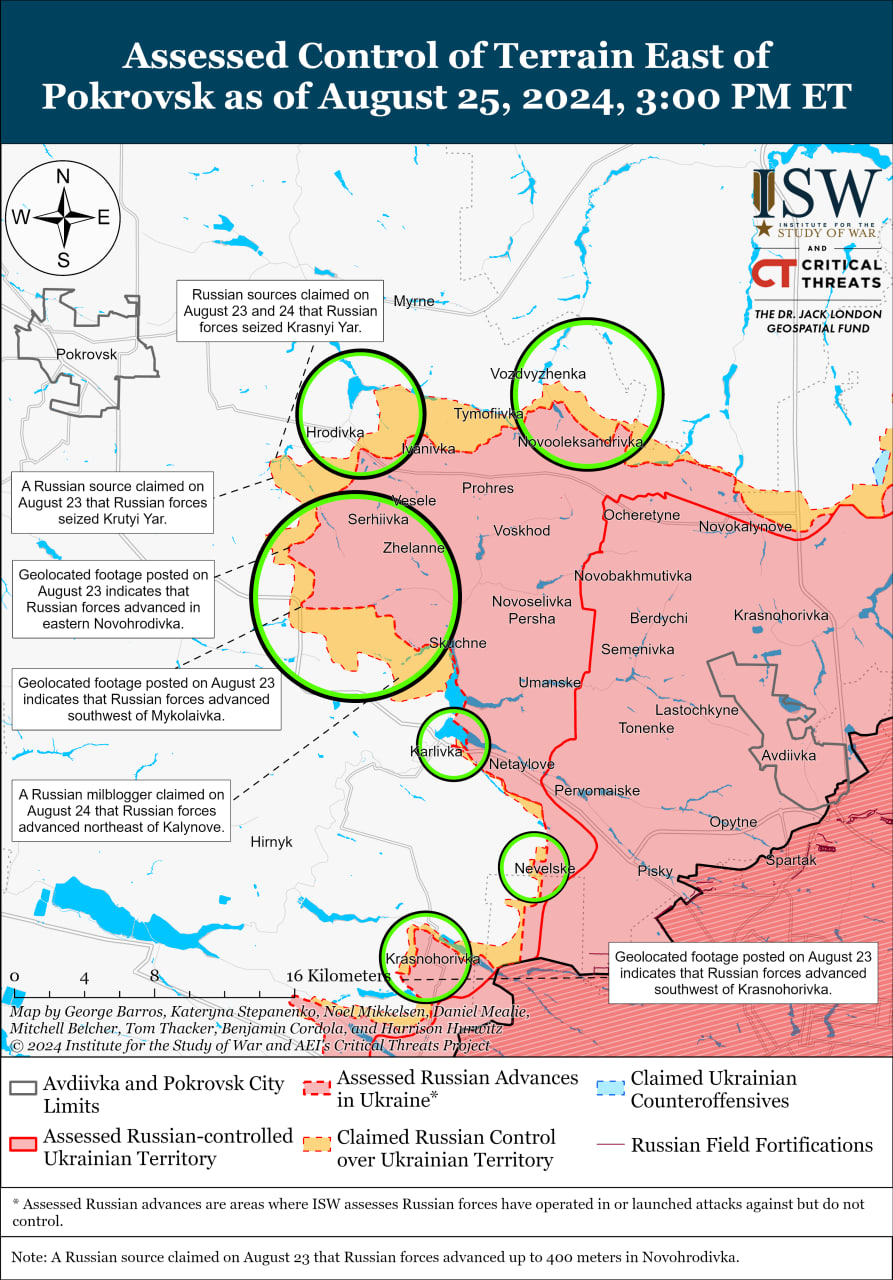 Карта боевых действий.