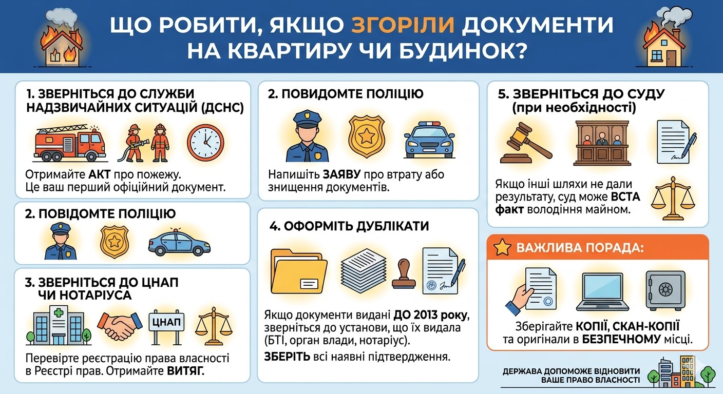 Сгорели документы на квартиру или дом &ndash; что делать.